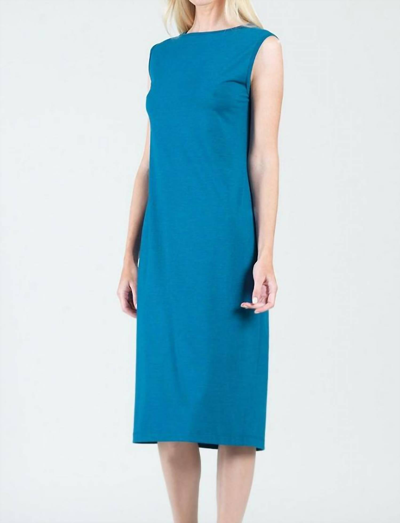 Shop Clara Sunwoo Reversible Cut Out Midi Dress In Teal In Blue