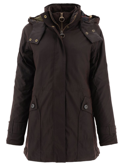 Shop Barbour Cannich Wax Hooded Parka In Brown