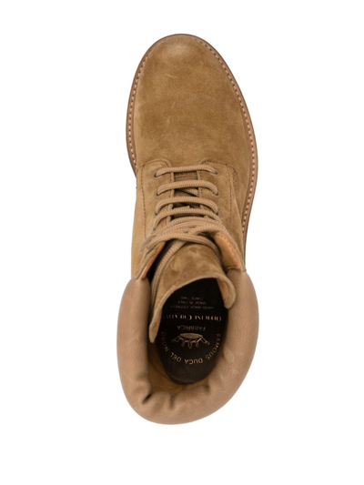 Officine Creative Lace-up Leather Boots In Brown