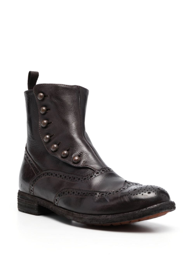 Shop Officine Creative Lexikon 153 Leather Boots In Brown