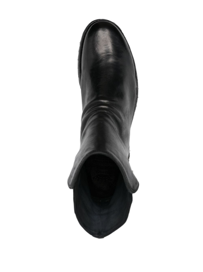 Officine Creative Iconik Leather Zip-up Boots In Black
