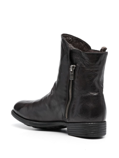 Officine Creative Calixte 058 Leather Boots In Grey