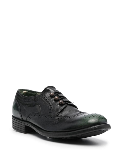 Officine Creative Calixte 035 Perforated Leather Oxfords In Black