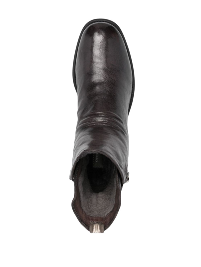 Officine Creative Calixte 058 Leather Boots In Grey