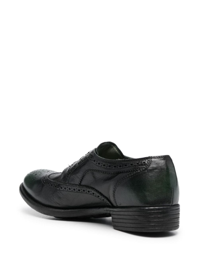 Shop Officine Creative Calixte 035 Perforated Leather Oxfords In Black