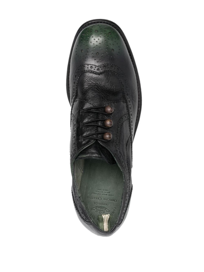 Shop Officine Creative Calixte 035 Perforated Leather Oxfords In Black