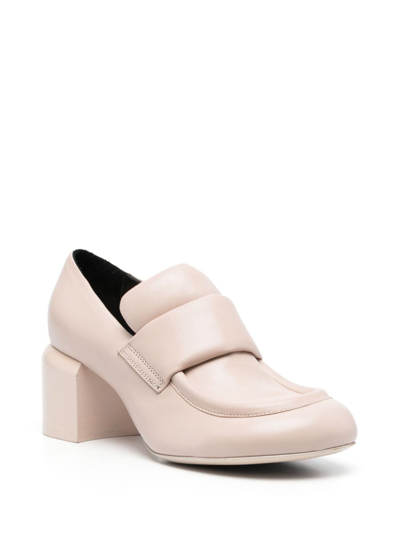 Shop Officine Creative Ethel 001 60mm Block-heel Loafers In Neutrals