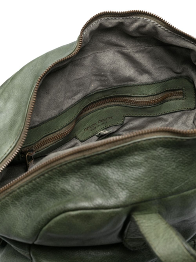 Shop Officine Creative Helmet 041 Leather Tote Bag In Green