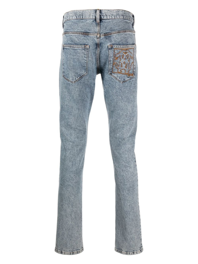 Shop Roberto Cavalli Slim-fit Jeans In Blue