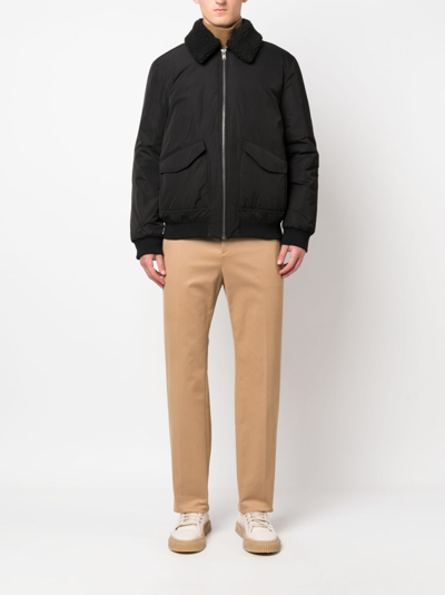 Zadig & Voltaire Faux-shearling Collar Jacket In Black