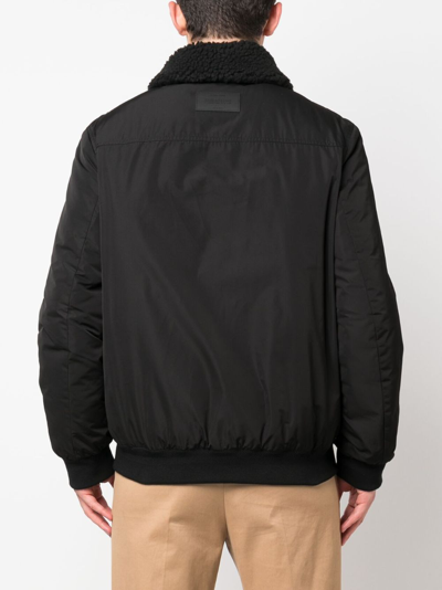 Zadig & Voltaire Faux-shearling Collar Jacket In Black
