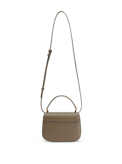 Shop Ami Alexandre Mattiussi Logo-plaque Shoulder Bag In Neutrals