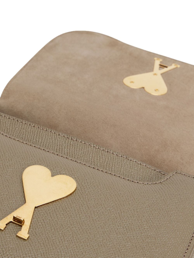 Shop Ami Alexandre Mattiussi Logo-plaque Shoulder Bag In Neutrals