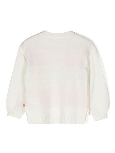 Shop Billieblush Lol Intarsia Knitted Jumper In White