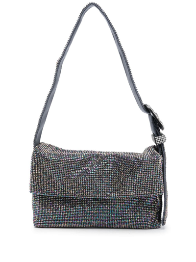 Shop Benedetta Bruzziches Vitty Crystal-embellished Shoulder Bag In Blue