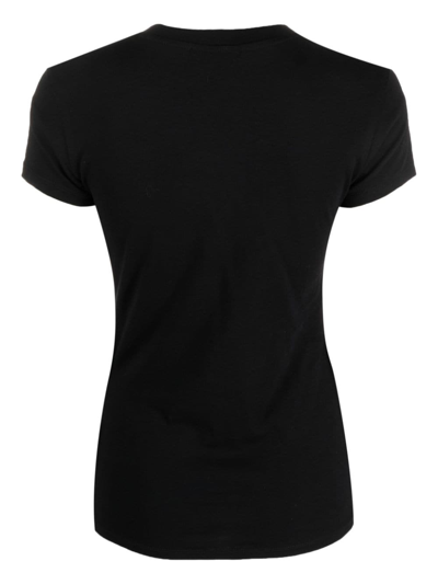 Shop Plein Sport Logo-patch Cotton T-shirt In Black