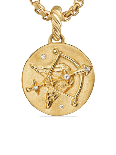 David Yurman 18kt Yellow Gold Sagittarius Diamond Amulet Pendant In 金色
