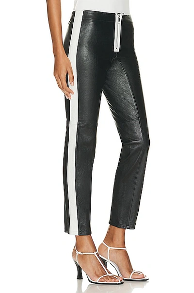 Shop Grlfrnd The Leather Moto Pant In Black & White