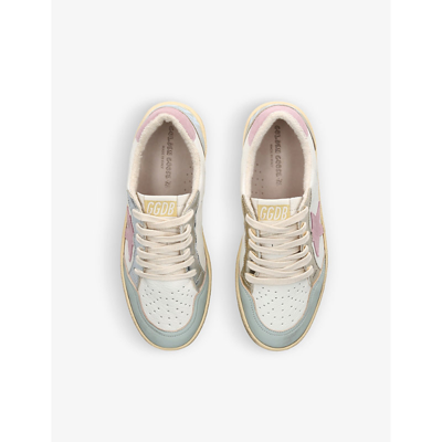 Shop Golden Goose Girls Pink Kids Ballstar Logo-print Leather Low-top Trainers 6-9 Years