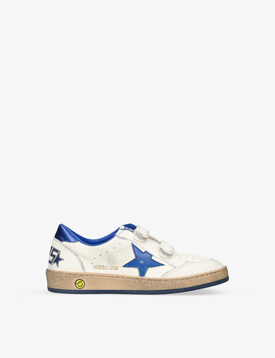 Golden Goose White June Sneakers For Kids With Star And Logo