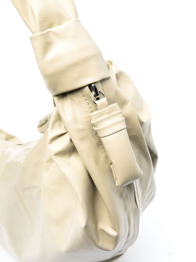 Lemaire Croissant Leather Shoulder Bag In Green