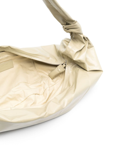 Lemaire Croissant Leather Shoulder Bag In Green