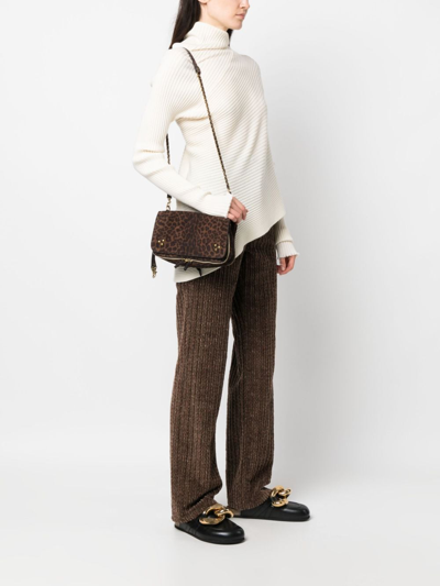 Jérôme Dreyfuss Bobi Leopard-print Shoulder Bag In Brown