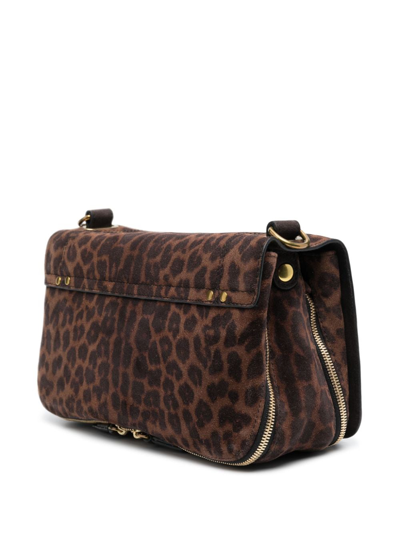Jérôme Dreyfuss Bobi Leopard-print Shoulder Bag In Brown