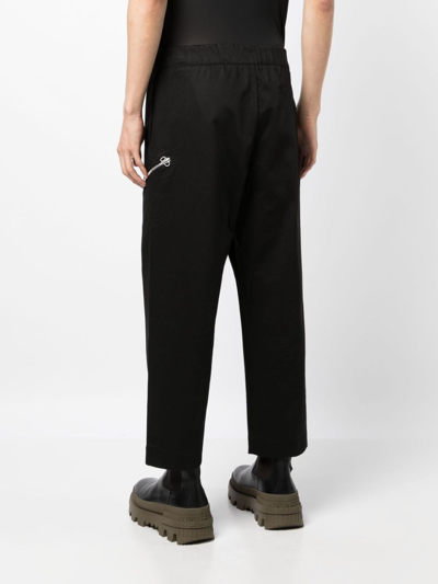 Shop Oamc Straight-leg Cotton Trousers In Black