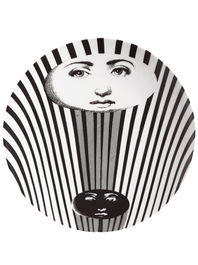 Shop Fornasetti Variazioni N.314 Wall Plate In Black