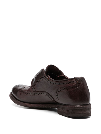 Shop Officine Creative Lexikon 150 Perforated Leather Oxfords In Brown