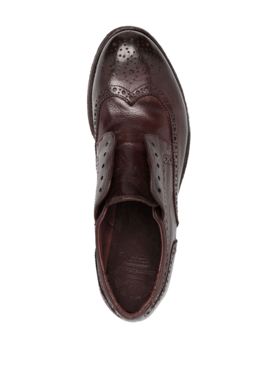 Shop Officine Creative Lexikon 150 Perforated Leather Oxfords In Brown