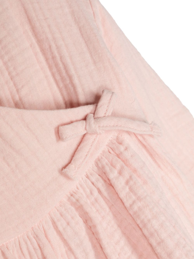 Shop Teddy & Minou Bow-detail Wraparound Dress In Pink