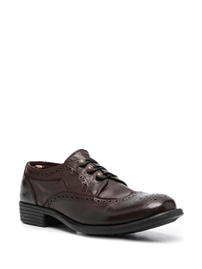 Officine Creative Calixte 035 Leather Oxfords In Brown