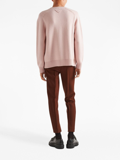 Shop Prada Wool-cashmere Cardigan In Pink