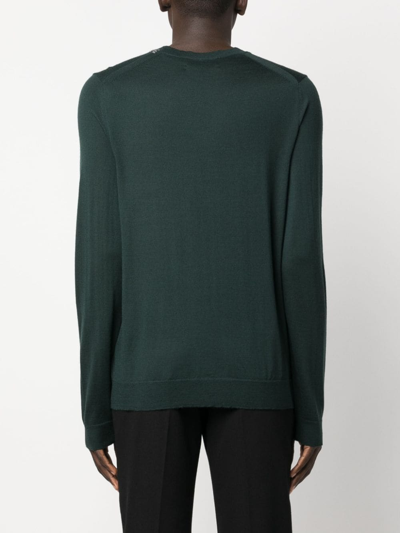 Shop Zadig & Voltaire Slongan Print Knitted Jumper In Green