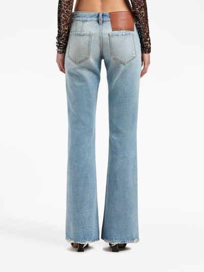 Palm Angels Blue Bootcut Denim Pants In Blue