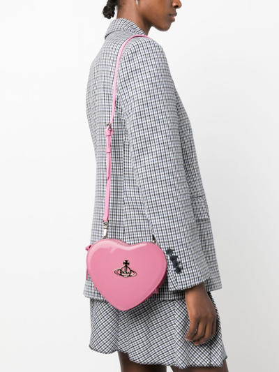 Shop Vivienne Westwood Louise Orb-plaque Crossbody Bag In Pink