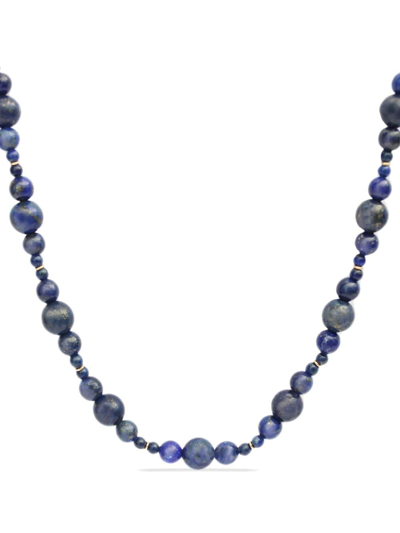 Shop The Alkemistry 18kt Recycled Gold Blueberry Lapis Lazuli Bead Necklace