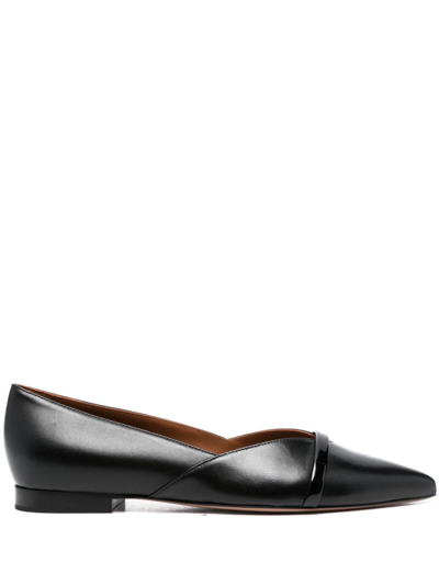 Shop Malone Souliers Colette Leather Ballerina Shoes In Black