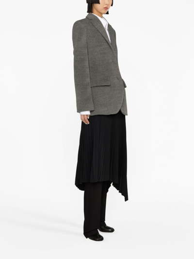 Shop Jil Sander Single-breasted Wool Blazer In Grey