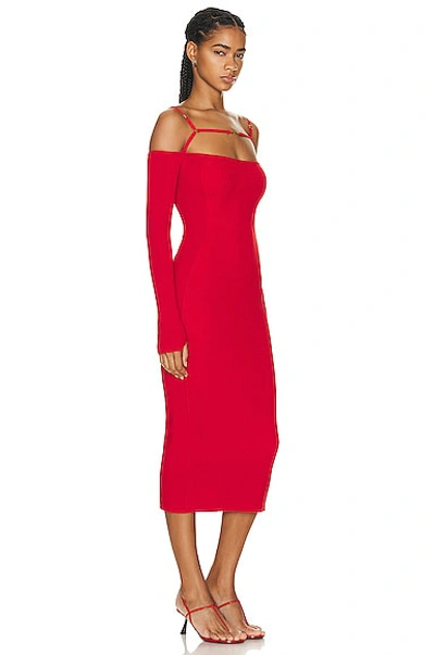 Shop Jacquemus La Robe Sierra Dress In Red