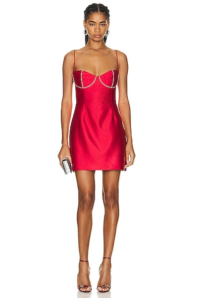 Shop Rachel Gilbert Rozalia Mini Dress In Red