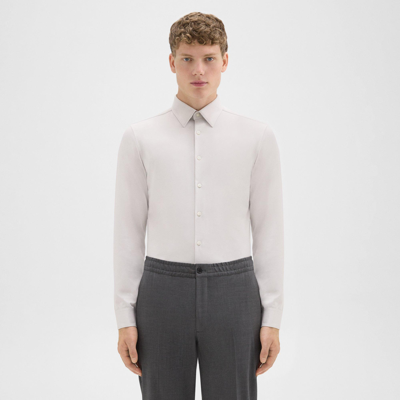 Shop Theory Sylvain Shirt In Structure Knit In Vapor