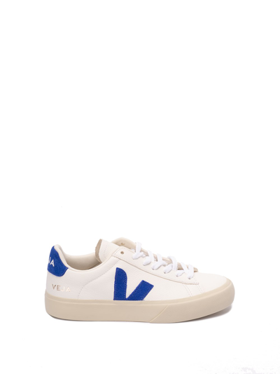 Shop Veja `campo` Leather Sneakers In White