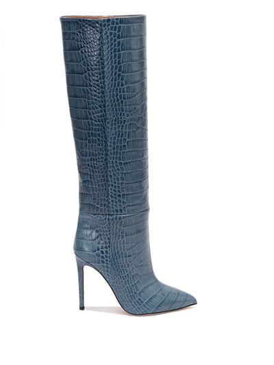 Shop Paris Texas `stiletto` Leather Boots In Blue