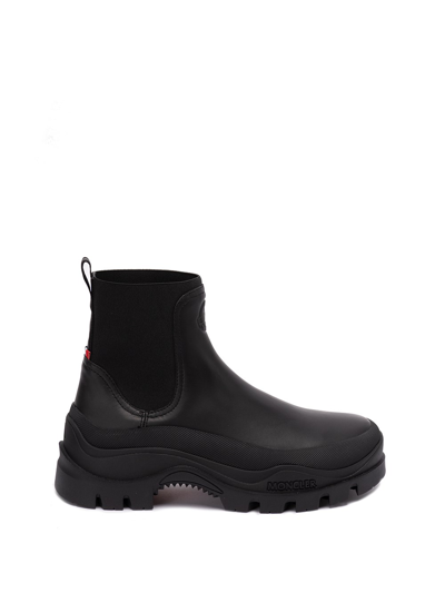 Shop Moncler `larue` Chelsea Boots In Black  