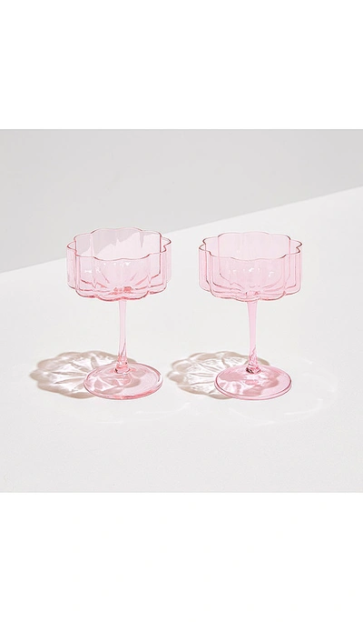 Fazeek Two Wave Coupe Glasses In Pink