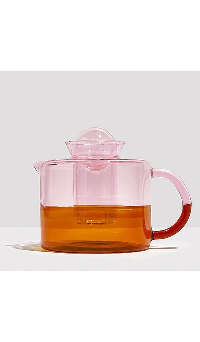 Fazeek Pink & Orange Two Tone Teapot In Pink & Amber