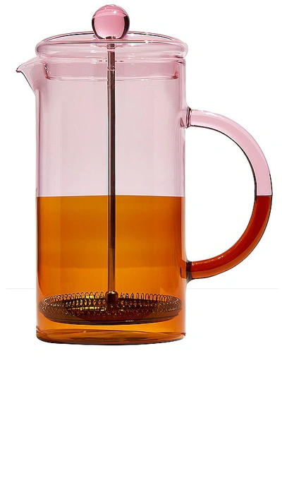Fazeek Two Tone Coffee Plunger In Pink & Amber